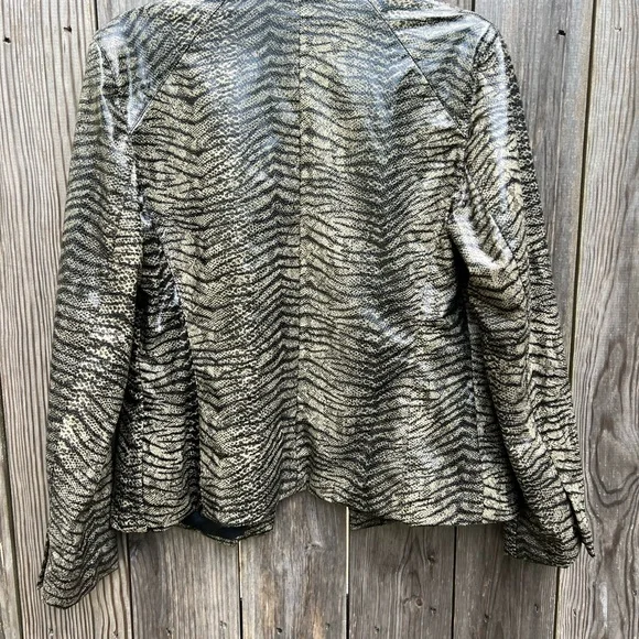 HARRIS WALLACE Vintage Zebra Print Lined Jacket size 10 - Picture 12 of 12